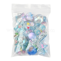 20 Stück 10 Stile Blume transparent Epoxidharz Decoden Cabochons&nbsp;RESI-FS0001-94