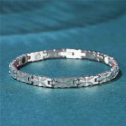 Bracelets de montre à chaîne panthère en acier inoxydable 304&nbsp;JB679A