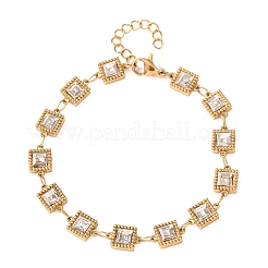 Armbänder aus Edelstahl 304 mit Pavé-Glasgliedern für Damen&nbsp;BJEW-G780-04G