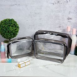 Sacchetti di immagazzinaggio cosmetici trasparenti laser di plastica portatile di stile 3pcs 3&nbsp;ABAG-SZC0007-07