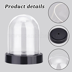 2 base espositiva in plastica con 2 coperture a cupola in vetro&nbsp;AJEW-PH0004-31