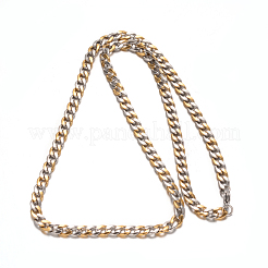 304 Edelstahl Cuban Link Kette Halsketten & Armbänder Schmuck-Sets&nbsp;SJEW-I081-04-6mm