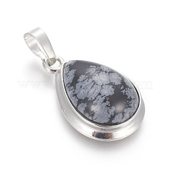 Natur Schneeflocken-Obsidian Anhänger&nbsp;G-L512-C18
