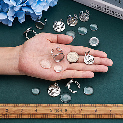 9 Stück Manschettenpolster-Ringfassungen aus Edelstahl 304 in 3 Größen&nbsp;DIY-PJ0001-09P