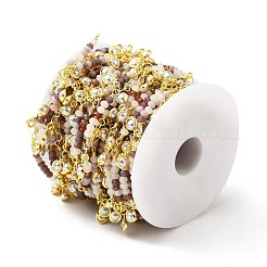 Chaîne de perles de verre rondes faites à la main&nbsp;CHC-E023-20G-03