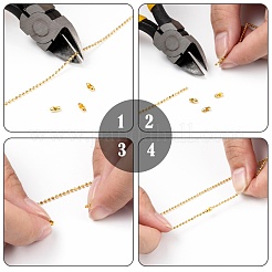 Handgefertigte Kugelketten aus 304 Edelstahl mit Ionenbeschichtung (IP)&nbsp;STAS-F136-15G-10m