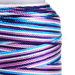 5 rouleaux de cordons en polyester teints par segments à 6 épaisseurs&nbsp;WCOR-P001-01A-07