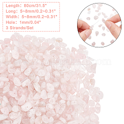 Natürlichen Rosenquarz-Chips Perlenstränge&nbsp;G-GA0001-46