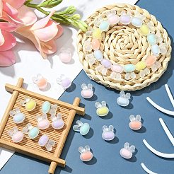 60pcs 6 Farben transparente klare Acrylperlen&nbsp;FACR-CJ0001-10
