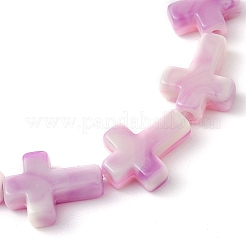 7 Stück Stretch-Armbänder mit Kreuz-Acrylperlen in 7 Farben für Frauen und Männer&nbsp;BJEW-JB11434