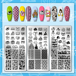 DIY-Nagelkunst-Vorlagen aus Edelstahl&nbsp;MRMJ-WH0092-098