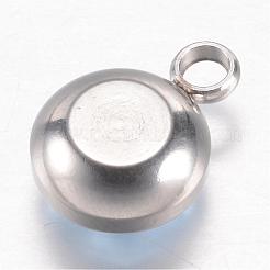 Breloques en strass de verre en acier inoxydable 304&nbsp;STAS-G082-02