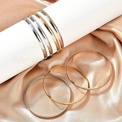 Conjuntos de brazaletes de acero inoxidable de moda 201&nbsp;BJEW-L664-024C-M-1