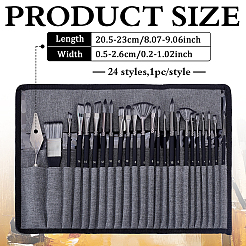 23 Stück Malerpinsel aus Wolle und Nylon und 1 Stück Schaber aus Edelstahl 304&nbsp;AJEW-WH0696-657