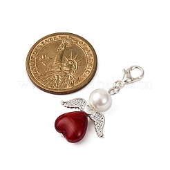 Corazón ángel vidrio colgante decoración&nbsp;HJEW-JM03804