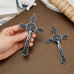 Tibétain en alliage de zinc de style gros pendentifs&nbsp;FIND-WH0367-706AS