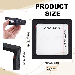 Scatole espositive per gioielli con sospensione a film sottile in polietilene trasparente quadrato&nbsp;CON-WH0086-255