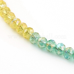 Collane di perline di vetro placcate personalizzate arcobaleno&nbsp;NJEW-JN03410