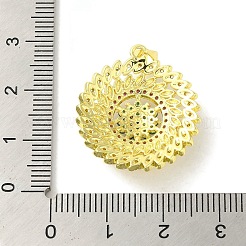 Pendentifs en laiton avec zircon cubique micro pavé&nbsp;KK-Z042-20G-01