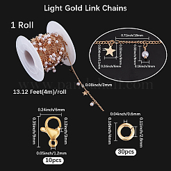 DIY-Kits zur Herstellung von Halsketten/Armbändern aus Messinggliedern&nbsp;DIY-BBC0002-55