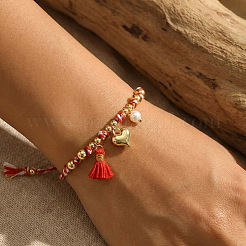 Armbänder mit Herzanhängern aus einer Legierung zum Pride Month&nbsp;YY7958-2