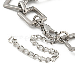 Bracciali con catene a maglie romboidali in acciaio inossidabile 304 anti-ossidazione per uomo e donna&nbsp;BJEW-D042-03P