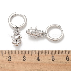 Créoles en laiton avec zircon cubique&nbsp;EJEW-Q015-01P-A