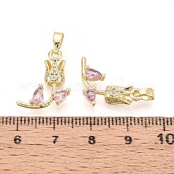 Ottone micro spianare pendenti zirconi&nbsp;KK-T071-114G