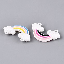 Große Anhänger aus undurchsichtigem Acryl-Email&nbsp;OACR-N162-03