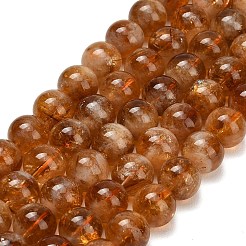 Colliers de perles de citrine naturelle en forme de cœur&nbsp;G-L663-A02-12mm