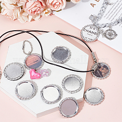 100 pièce 2 styles de supports de cabochon de pendentif en fer&nbsp;FIND-DR0001-44