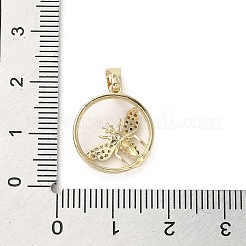 Messing micro pave klare zirkonia anhänger&nbsp;KK-M275-14G