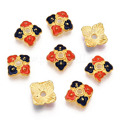 4-Blumenblatt-Legierung Schmelz Perlkappen&nbsp;X1-ENAM-TAC0023-08