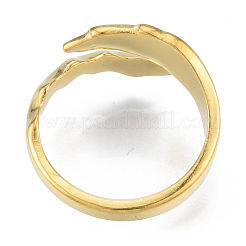 Anillos de puño de hoja de acero inoxidable 304 con recubrimiento iónico (IP)&nbsp;RJEW-N038-125LG