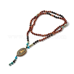 Ovl avec collier pendentif guan yin&nbsp;NJEW-JN03697