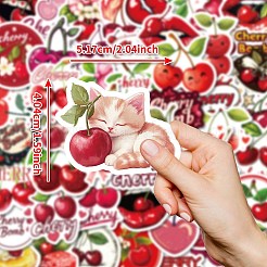 50 x Papieraufkleber mit Cartoon-Kirschen.&nbsp;STIC-C012-15