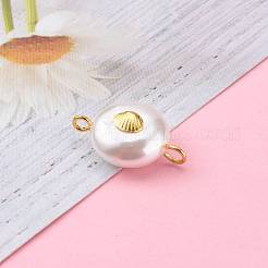Connettori di collegamento di perle di perle d'imitazione di plastica ecologica&nbsp;PALLOY-JF00654