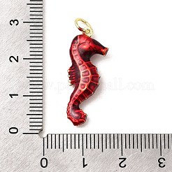 Ciondoli in ottone smaltato raffiguranti animali marini&nbsp;KK-I378-14G-C