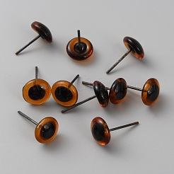 Ojos de fieltro con aguja para manualidades de vidrio&nbsp;DOLL-WH0002-07I-02