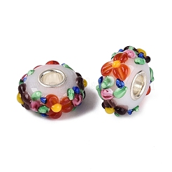 Handgefertigte Glasperlen mit Messingkern im europäischen Stil&nbsp;LAMP-N044-06S-01