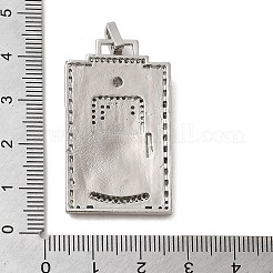 Pendentifs en laiton avec micro pavé de zircone cubique et émail&nbsp;KK-H458-01P-19