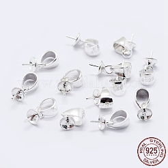 925 Sterlingsilberbecher Perle Kaution Stift Anhänger&nbsp;STER-F036-07S-3mm