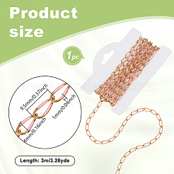 Catene a maglie in acciaio inox smaltate&nbsp;CHS-WH0009-07G-03