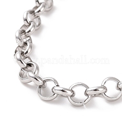 Bracelet chaîne rolo en acier inoxydable 304 anti-ternissement pour hommes et femmes&nbsp;BJEW-E031-06P-04