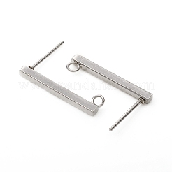 Anlaufgeschützte Ohrstecker-Beschläge aus Edelstahl 304&nbsp;X-STAS-G224-21P-01