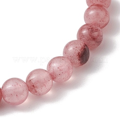 Bracelets extensibles en perles rondes en jade vert naturel teint de 6.5mm pour femmes&nbsp;BJEW-JB10844-02