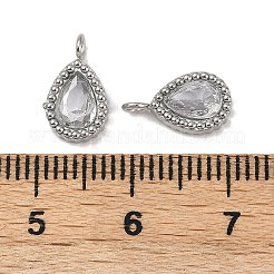 Dijes de circonita cúbica micropavé de acero inoxidable 304&nbsp;STAS-K302-01C-P