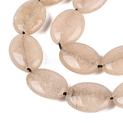 Teñidos naturales blancas abalorios de jade hebras&nbsp;G-N370-01A-14