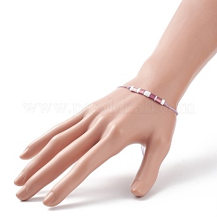 Braccialetto a maglie di semi di vetro&nbsp;BJEW-JB08894-02