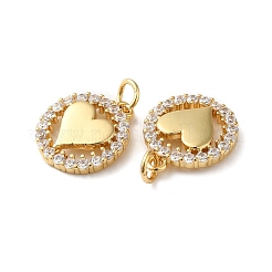 Placage en rack pendentifs en zircone cubique pavés de laiton&nbsp;KK-O142-32G